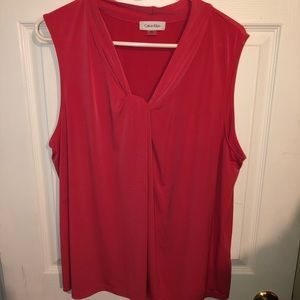 Coral sleeveless top